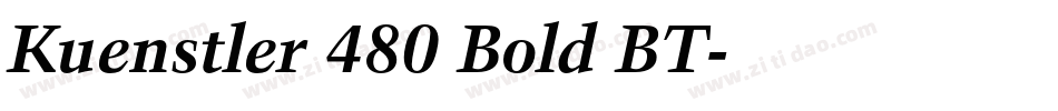 Kuenstler 480 Bold BT字体转换